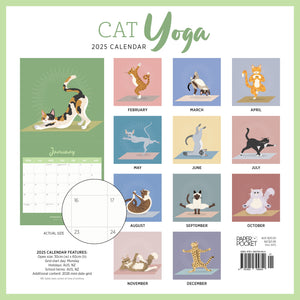 Cat Yoga Calendar 2025 Monthly Overview