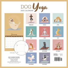 Load image into Gallery viewer, Dog Yoga Calendar 2025 Monthly Overview