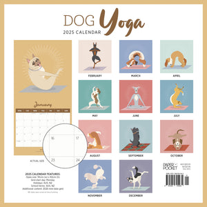 Dog Yoga Calendar 2025 Monthly Overview