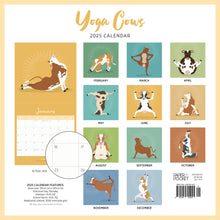 Load image into Gallery viewer, Yoga Cows Calendar 2025 Monthly Overview