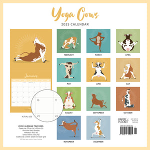 Yoga Cows Calendar 2025 Monthly Overview