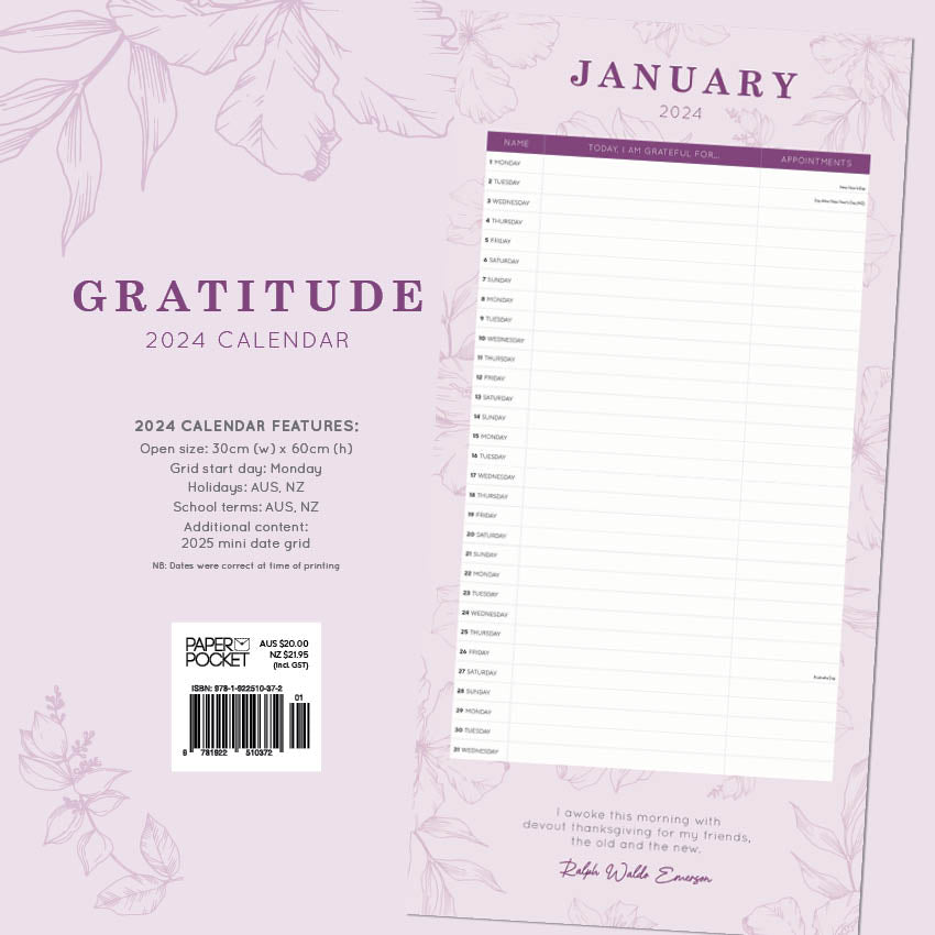 2024 Gratitude Calendar